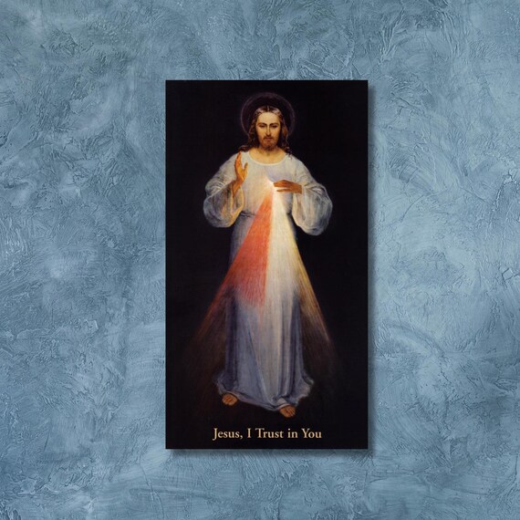 Divine Mercy Jesus I Trust In You Catholic Faith Devotion Poster