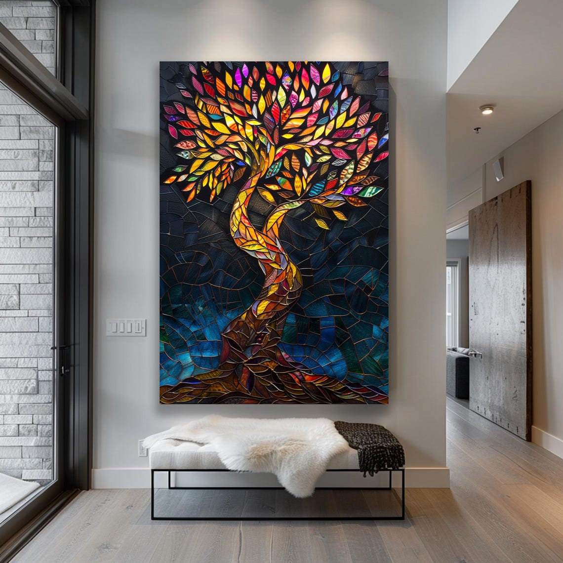 Tree Decor Wall Art Tree Art Extra Large Africa Decor Natural Tree Decor Nature Lovers Gift Home Decor Tree Of Life Art Decor - Image 2