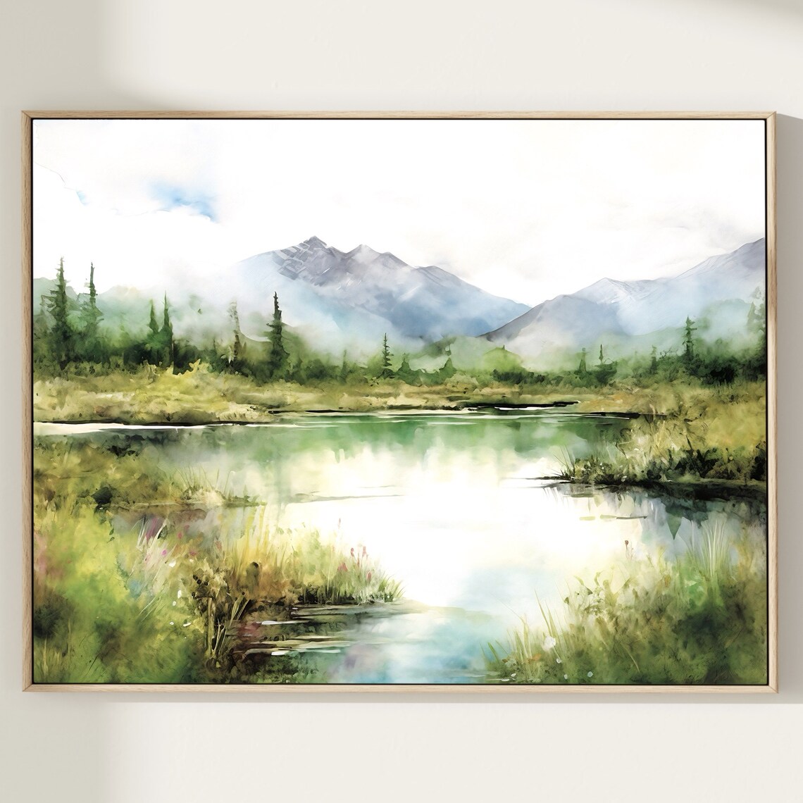 Denali National Park Watercolor Travel Poster