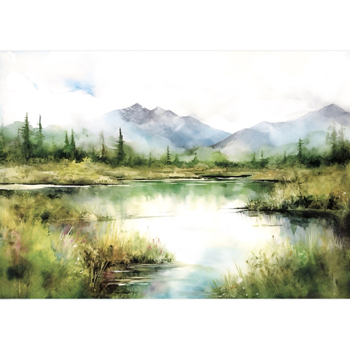 Denali National Park Watercolor Travel Poster - Image 2