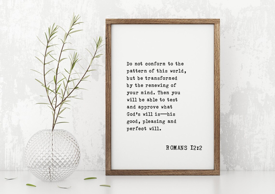 Romans 122 Inspirational Scripture, Home Office Decor - Image 3