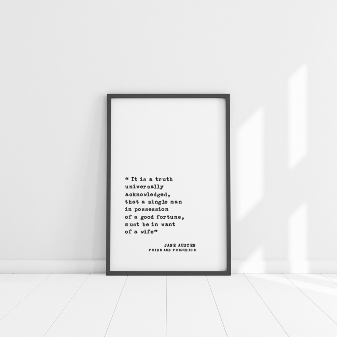 Jane Austen Pride And Prejudice Truth Universally Acknowledged Poster - Image 5
