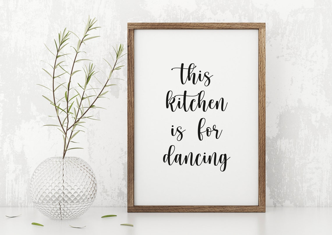 This Kitchen Is For Dancing Wood Sign Farmhouse Wood Kitchen Sign Kitchen Dancing Sign Dancing Home Decor - Image 5