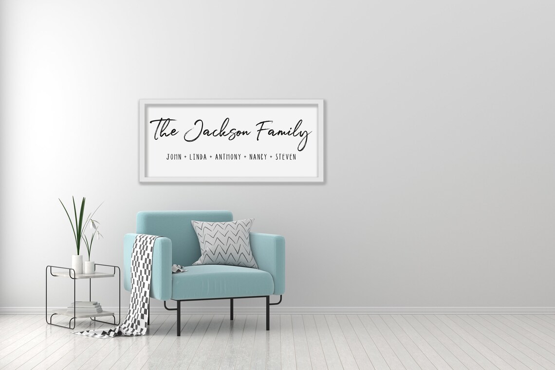 Personalized Family Name Sign Custom Script Wall Decor for Home Poster - Image 3