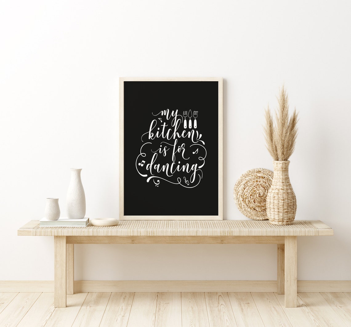 My Kitchen Is For Dancing Wooden Sign Farmhouse Kitchen Home Decor Funny Kitchen Quote - Image 4