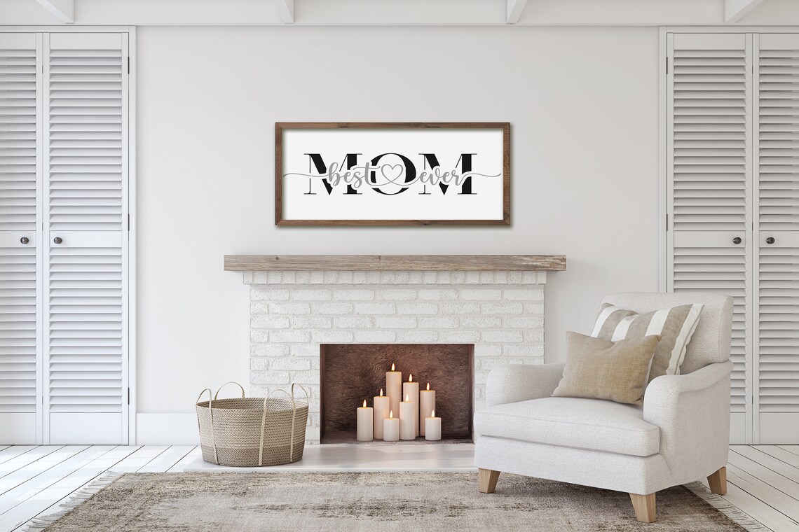 Best Mom Ever Script Typography Gift Sign for Mother's Day Poster - Image 5