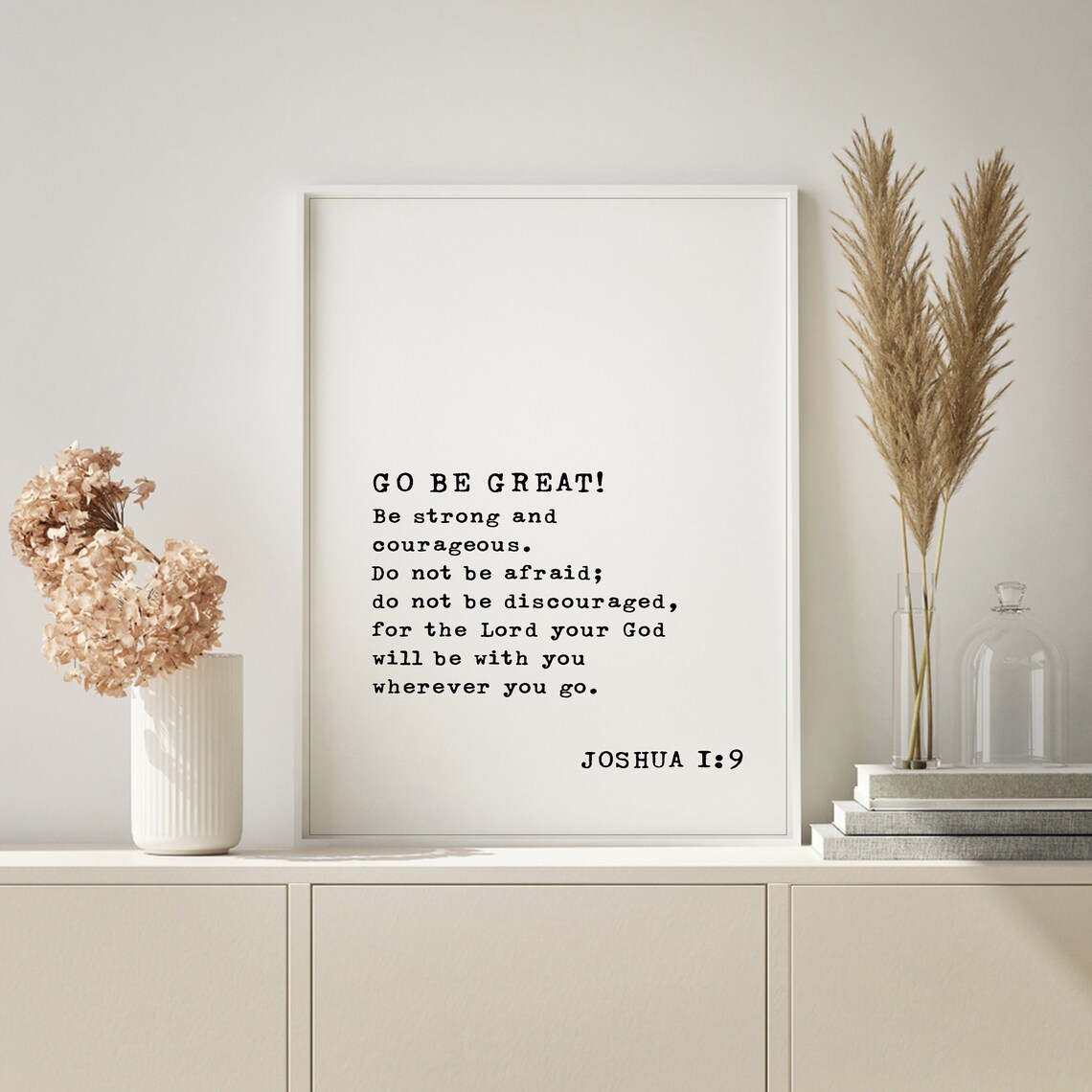 Joshua 1 Go Be Great Be Strong And Courageous Scripture Poster - Image 5