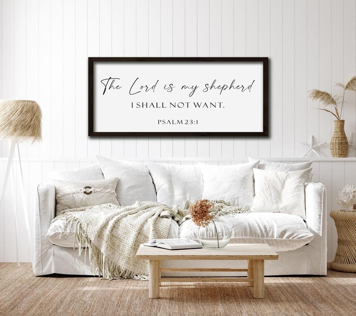 The Lord Is My Shepherd Psalm 231 Wall Art Christian Gifts Minimalist Bible Decor Scripture Signs For Home Decor Gift For Christmas - Image 2