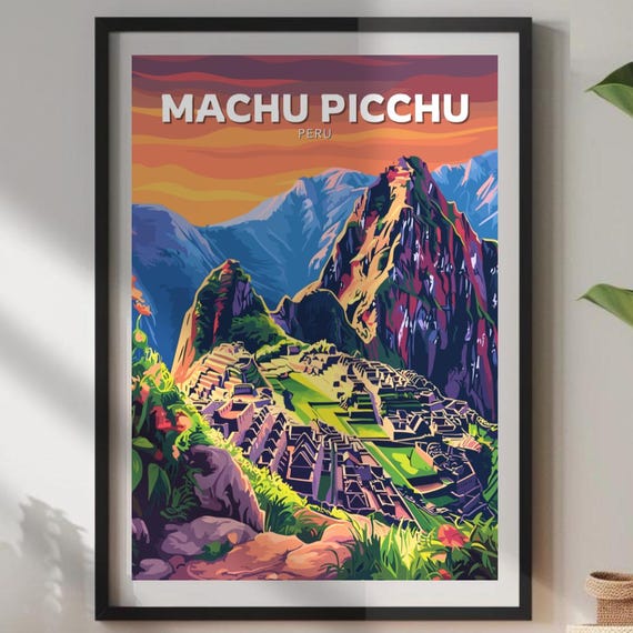 Machu Picchu Poster Photo Print Artwork Home Dcor Painting Inca Trail Peru