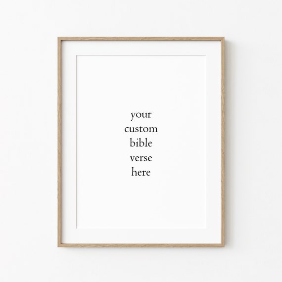Custom Bible Verse Quote, Christian Wall Art Print