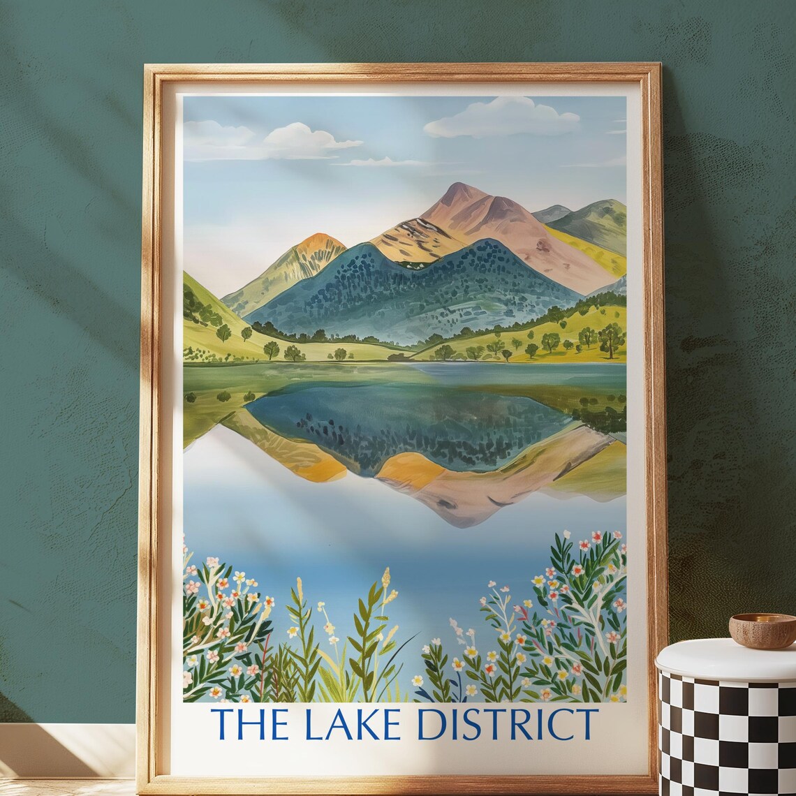 The Lake District England Mountain Lake Landscape Art Poster