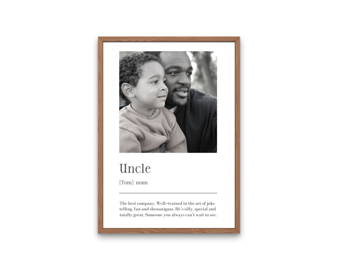 Personalised Uncle Definition Art Print, Gift For Uncle - Image 4