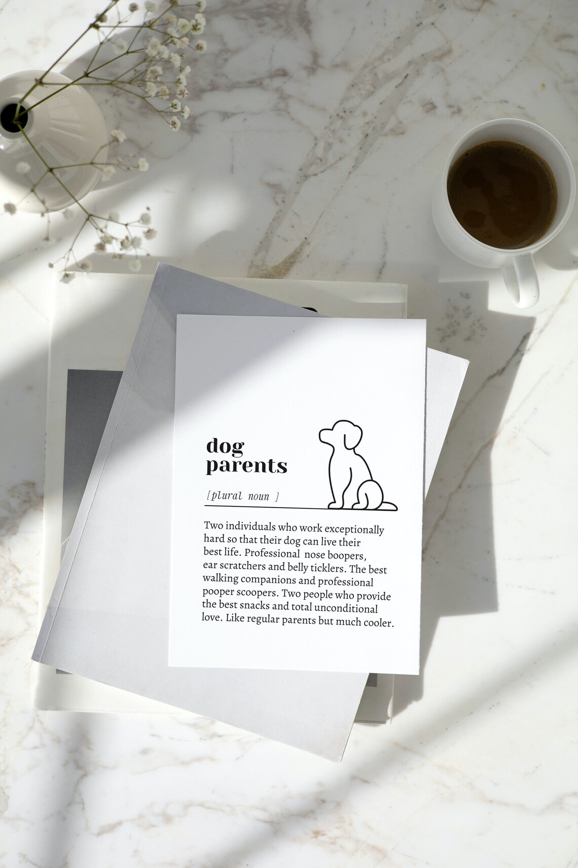Dog Parents Definition Art Print, Dog Lover Gift - Image 2
