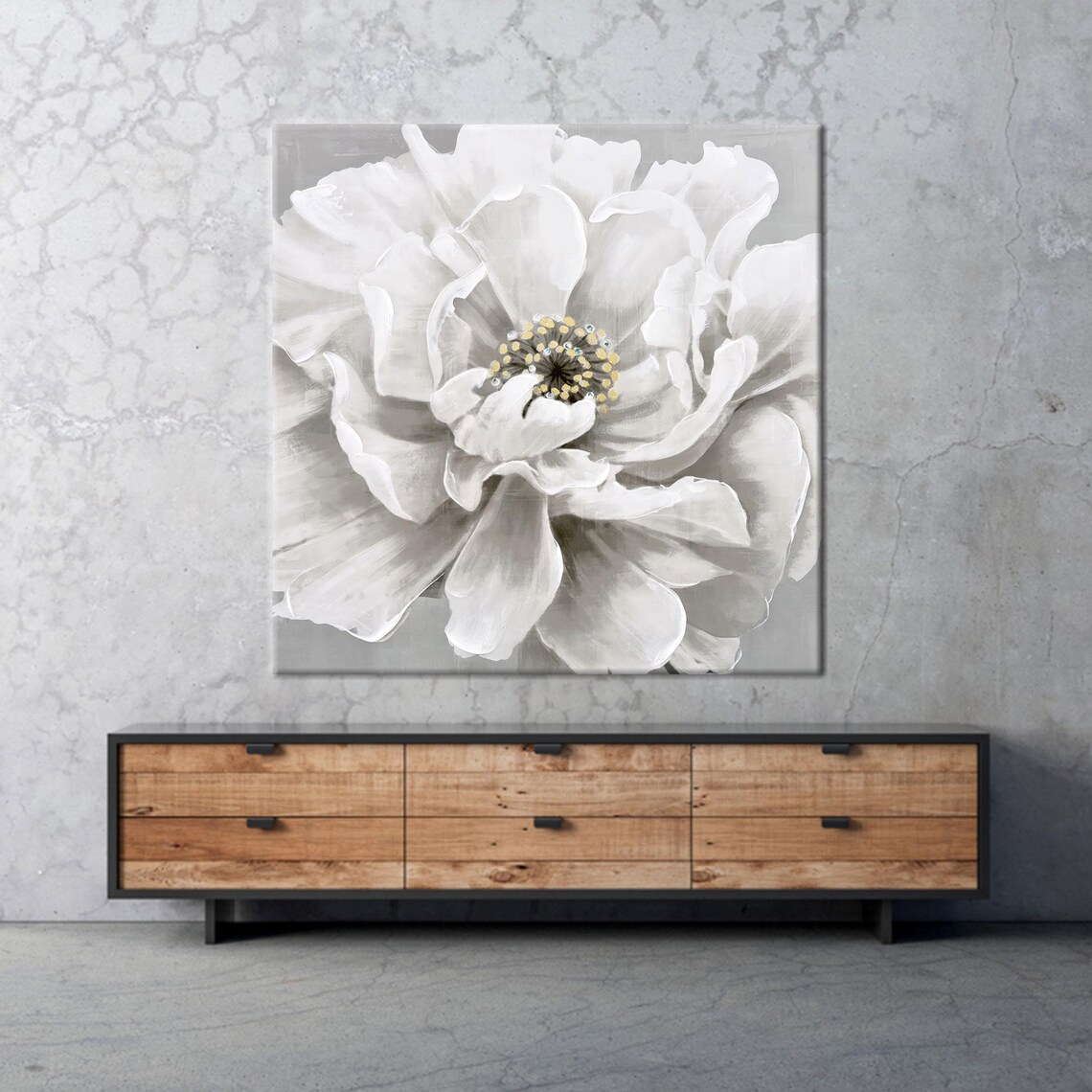 Abstract Printed Luxury Flower Art, Bridesmaid Gift - Image 3