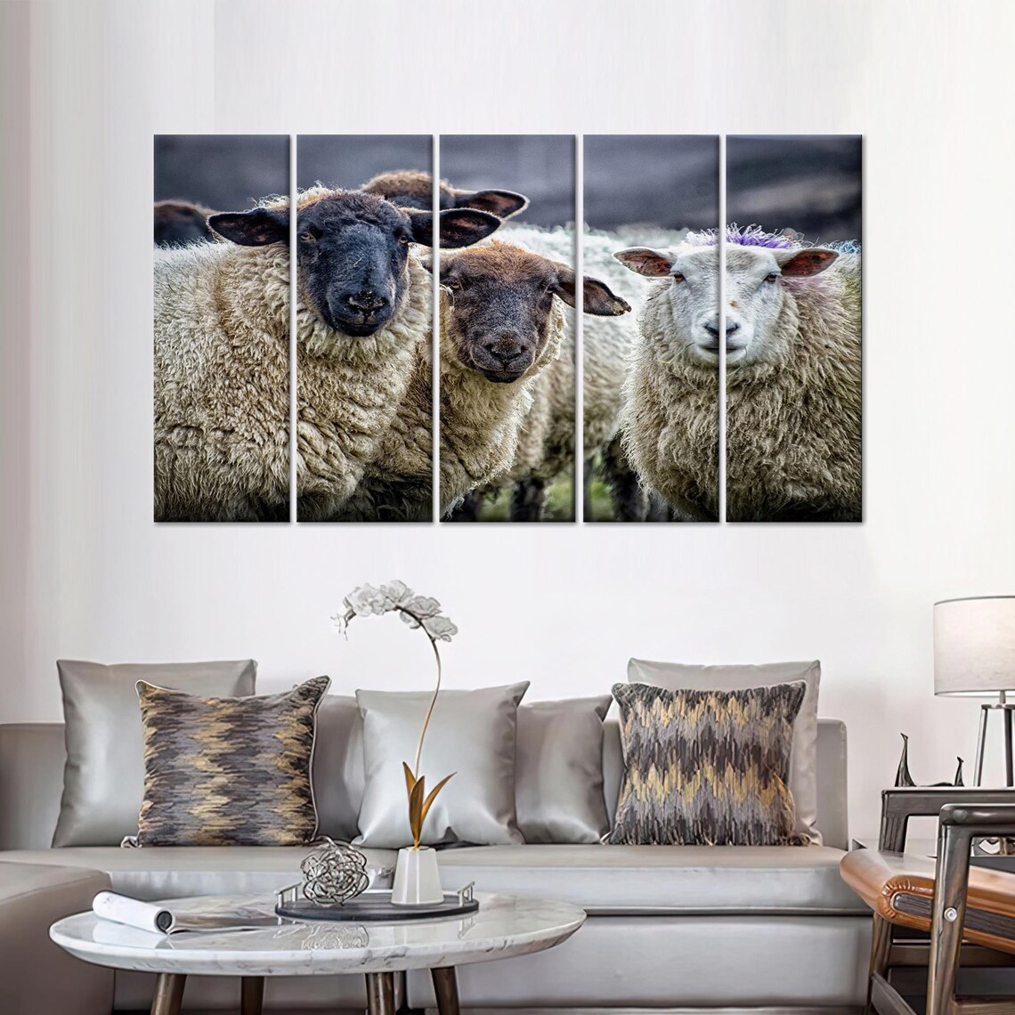 Farmhouse Sheep Decor, Animal Wall Art Print - Image 2