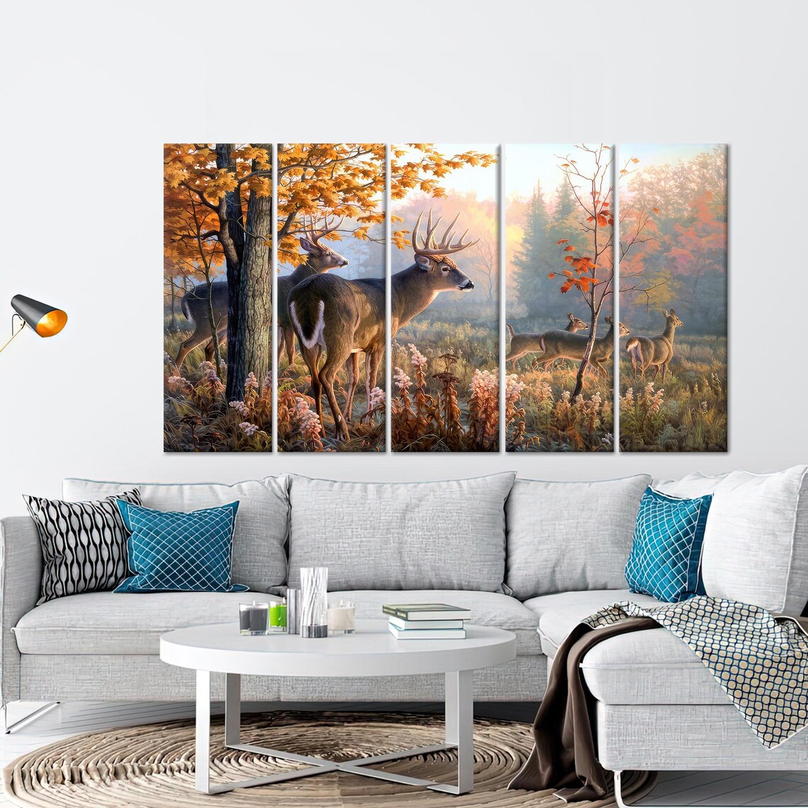 Deer Family In Forest, Animal Wall Decor - Image 2