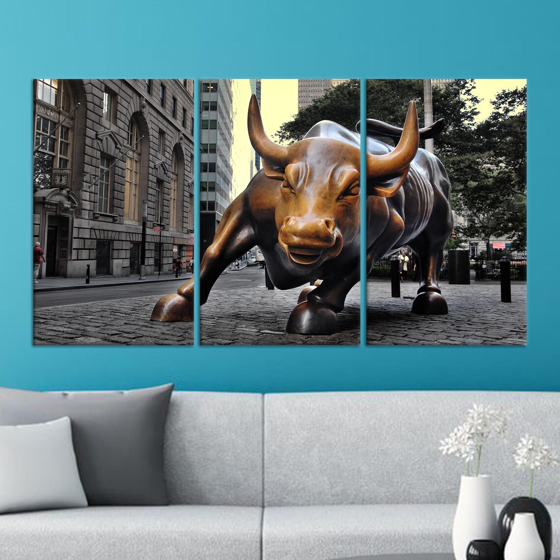 Bronze Bull, New York Sculpture View Gift For Mom - Image 3