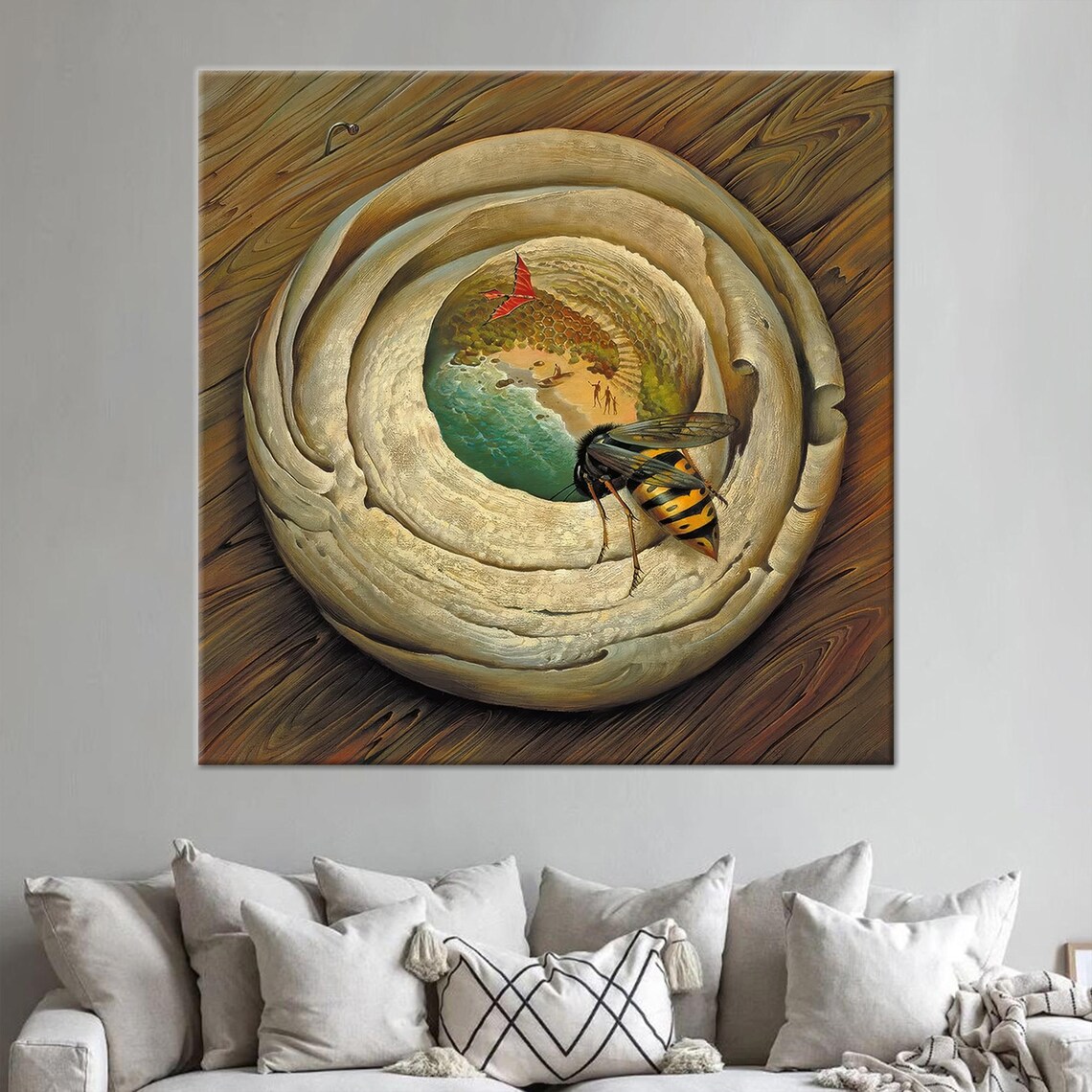 Bee Art Surreal Abstract Artwork, Vladimir Kush