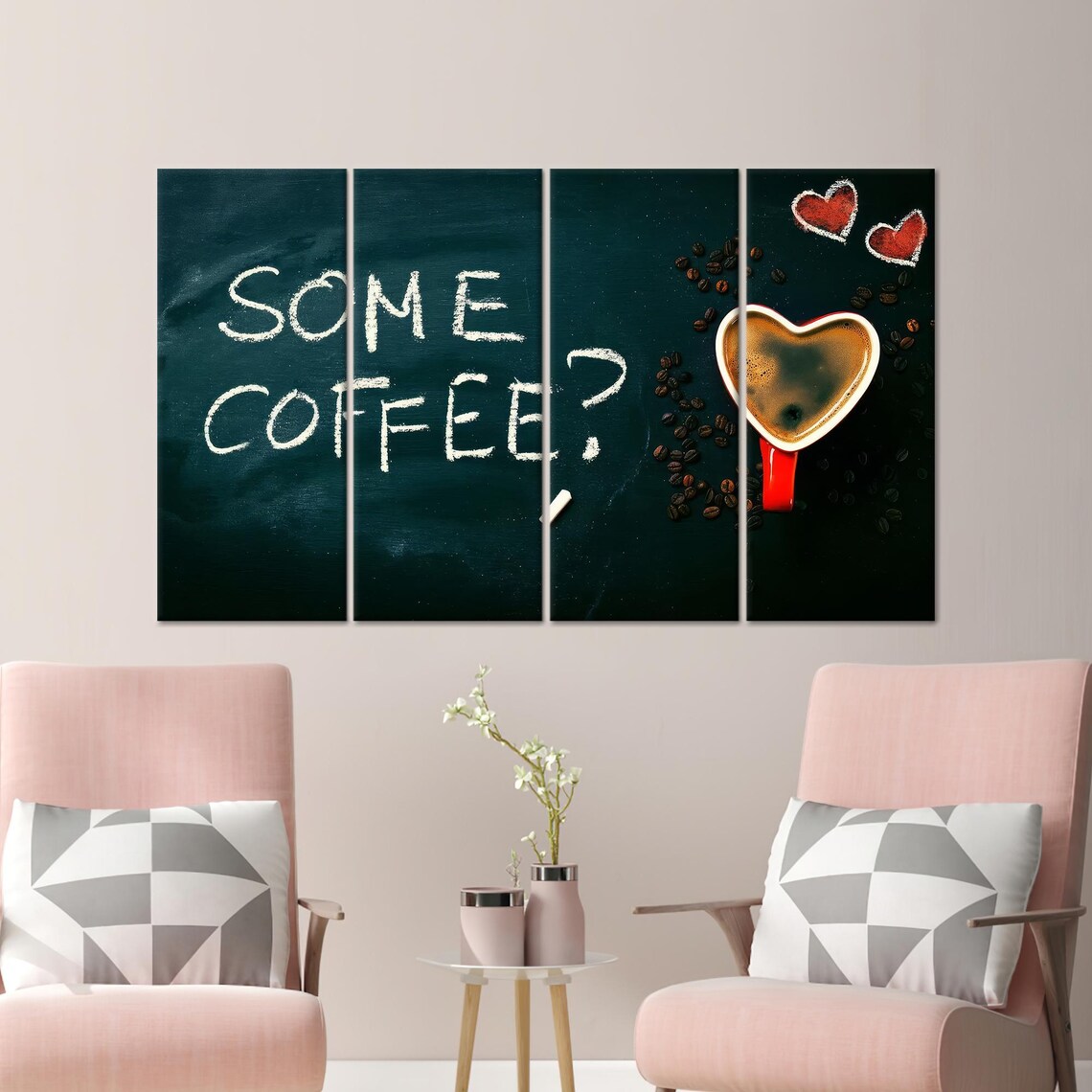 Coffee Shop Painted Glass Coffee Artwork - Image 3