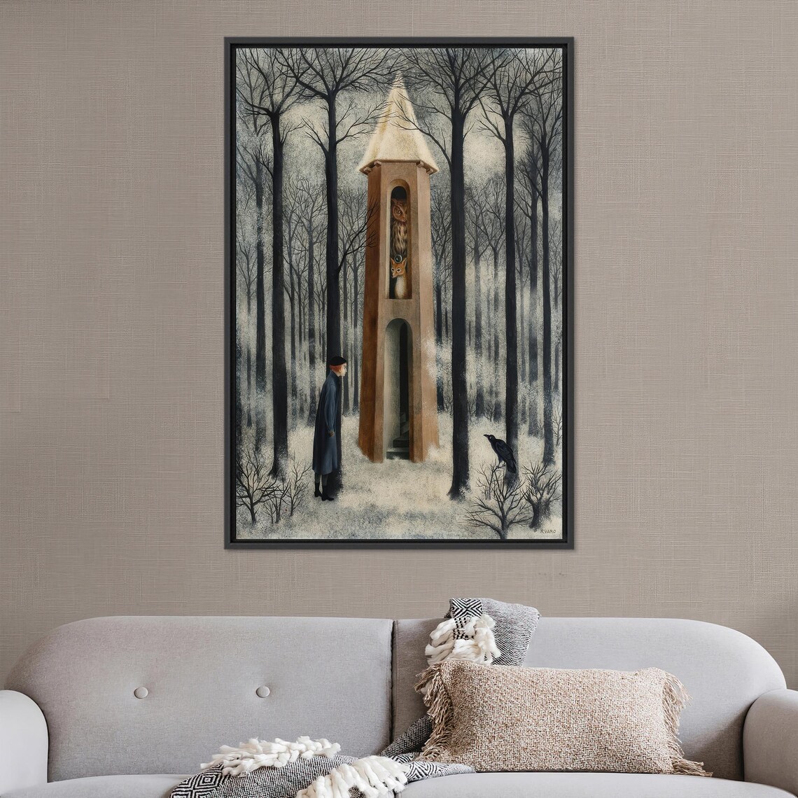 People And Animals On The Minaret In The Snowy Forest - Image 3