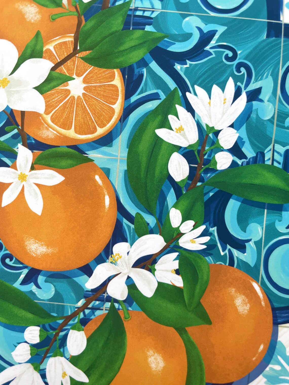 Valencia Oranges Poster, Spanish Food Art Print - Image 2