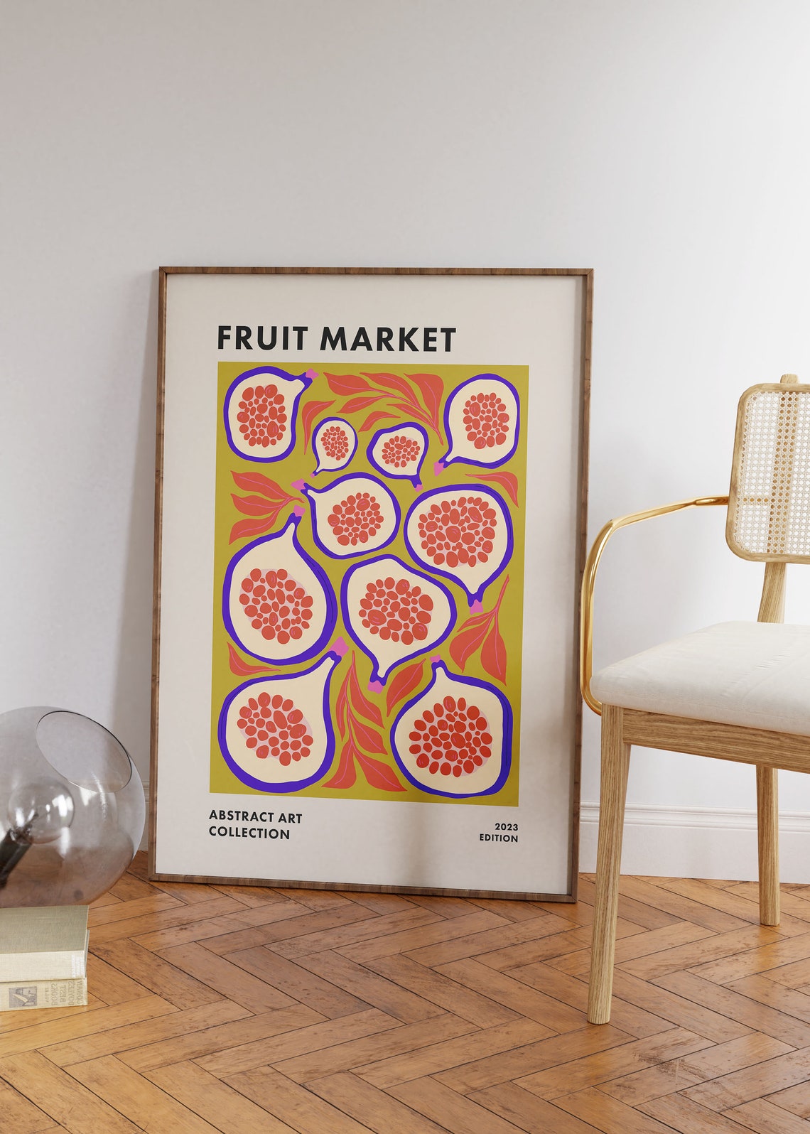 Fruit Market Figs Abstract Art Collection 2023 Retro Kitchen Poster - Image 2