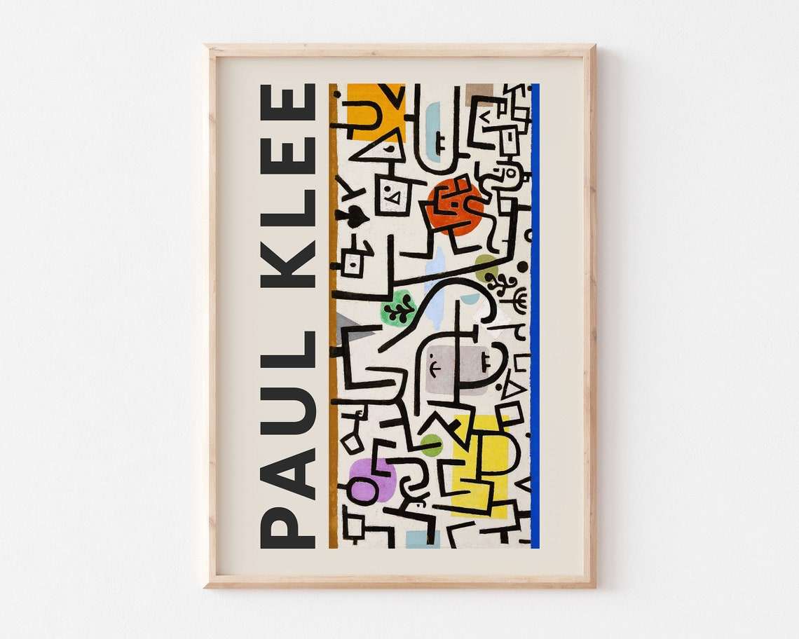 Paul Klee Playful Doodle Line Abstract Colorful Modern Museum Print