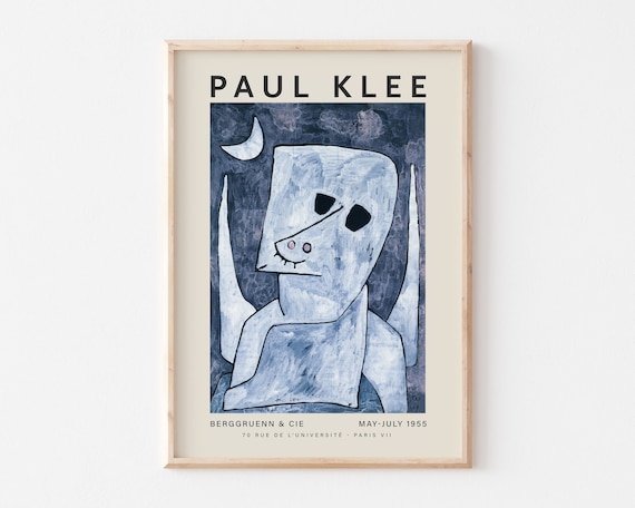 Paul Klee Paris 1955 Exhibition Blue Angel Abstract Figure Poster