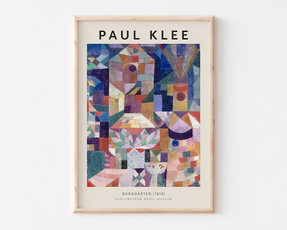 Paul Klee Burggarten 1919 Cubist Geometric Abstract Museum Print