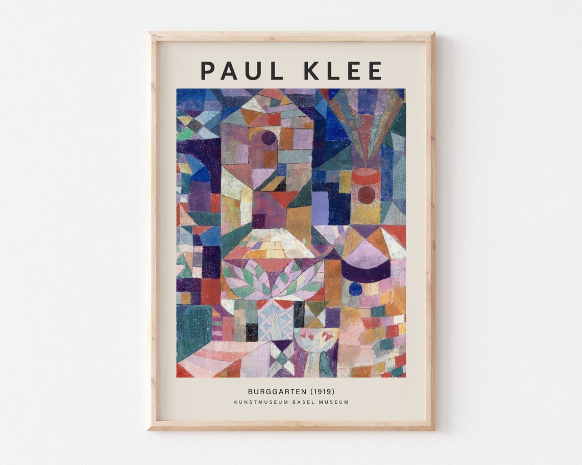 Paul Klee Burggarten 1919 Cubist Geometric Abstract Museum Print