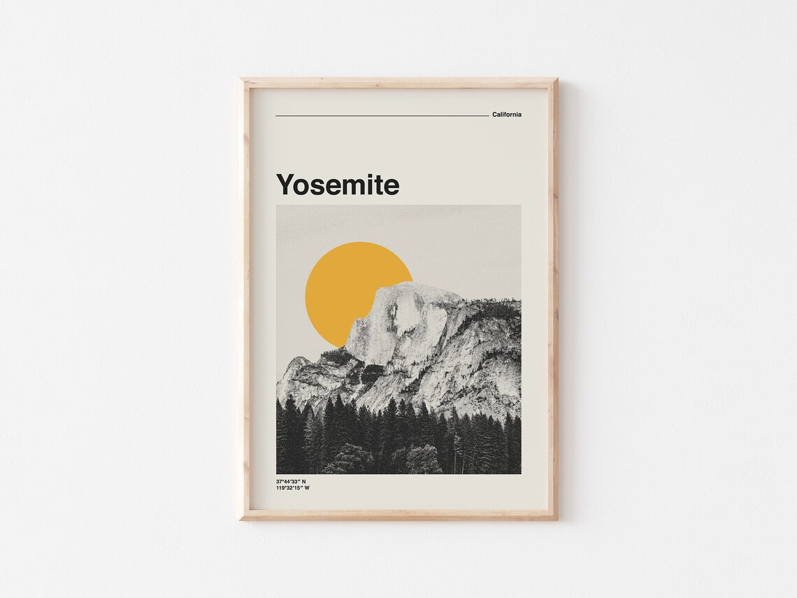 Yosemite National Park Retro Travel Poster, Mid-Century - Image 2