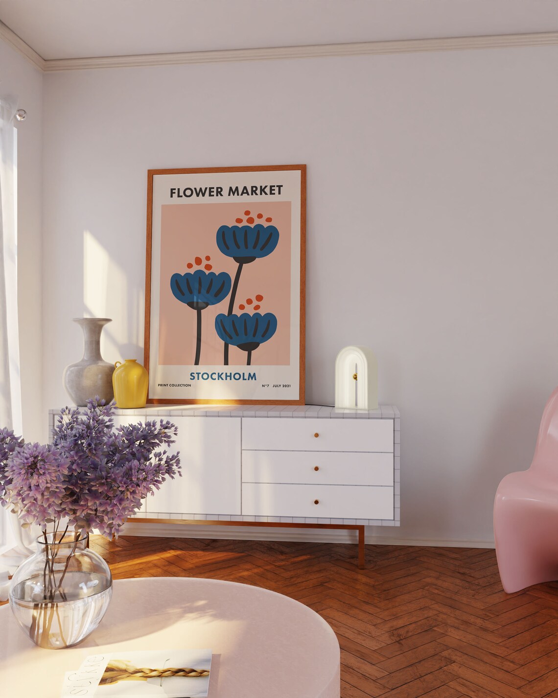 Flower Market Print Stockholm, Modern Floral Art Print - Image 3