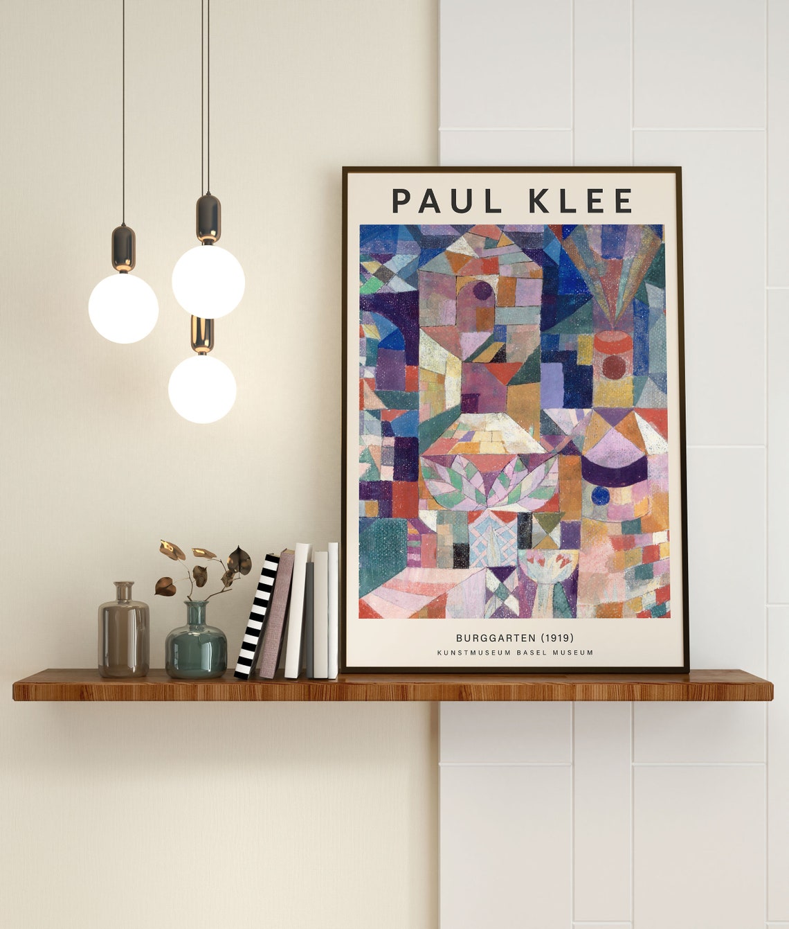 Paul Klee Burggarten 1919 Cubist Geometric Abstract Museum Print - Image 3