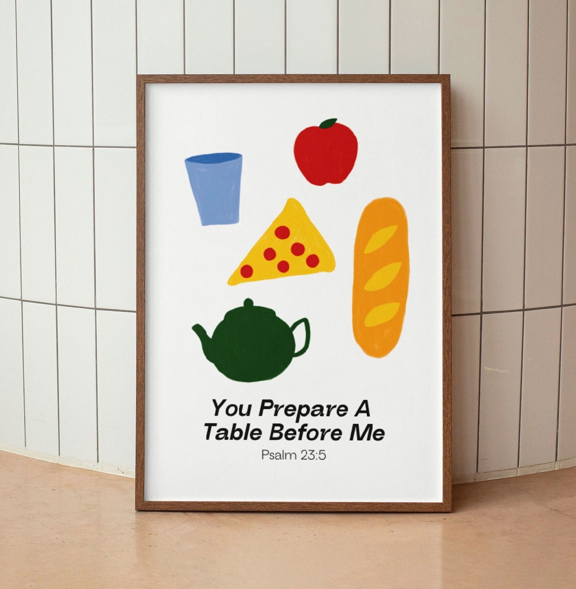 You Prepare A Table Before Me Psalm 23:5 Modern Kitchen Poster - Image 2