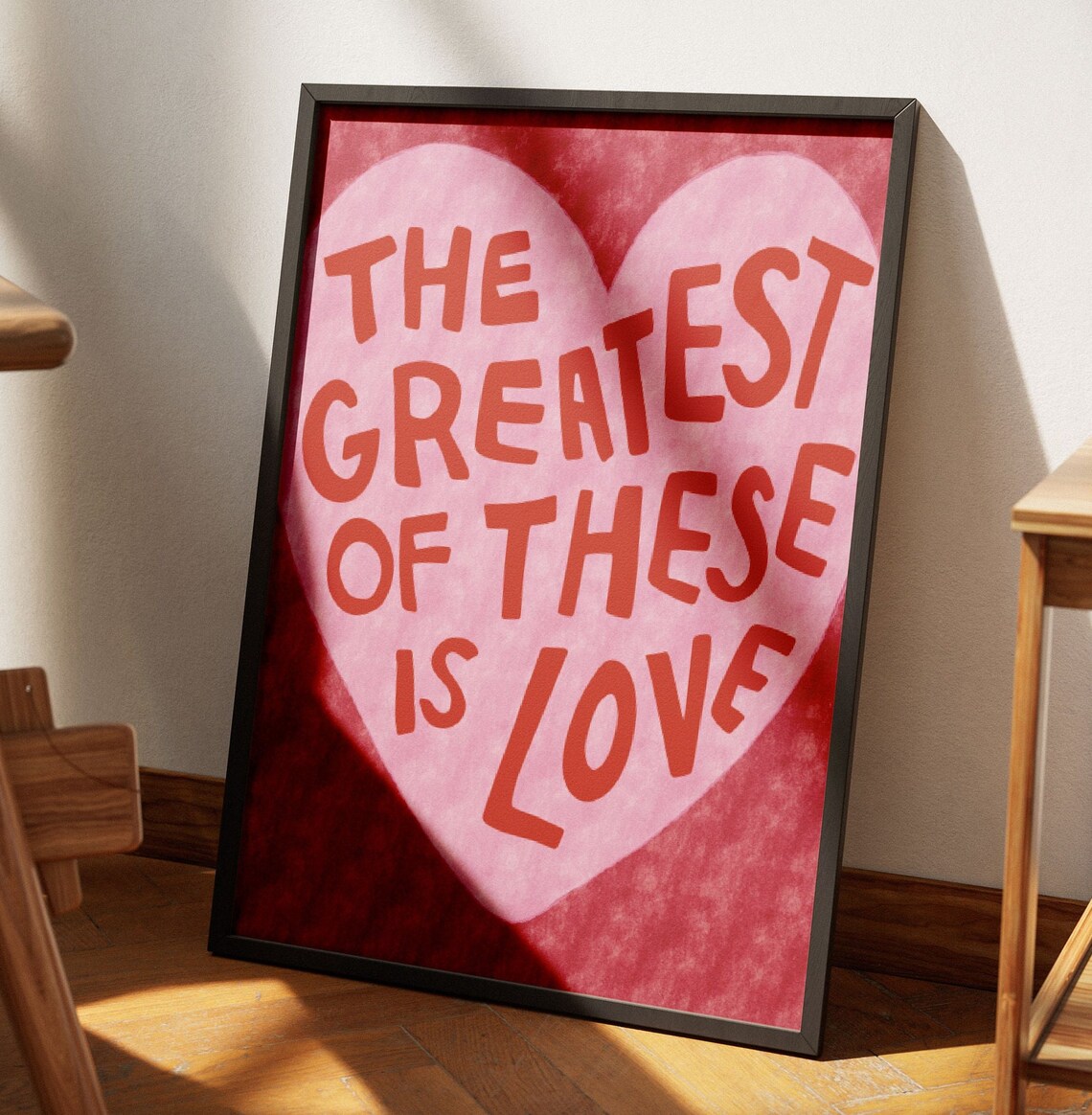 Greatest Of These Is Love Bible Verse Art Print - Image 3