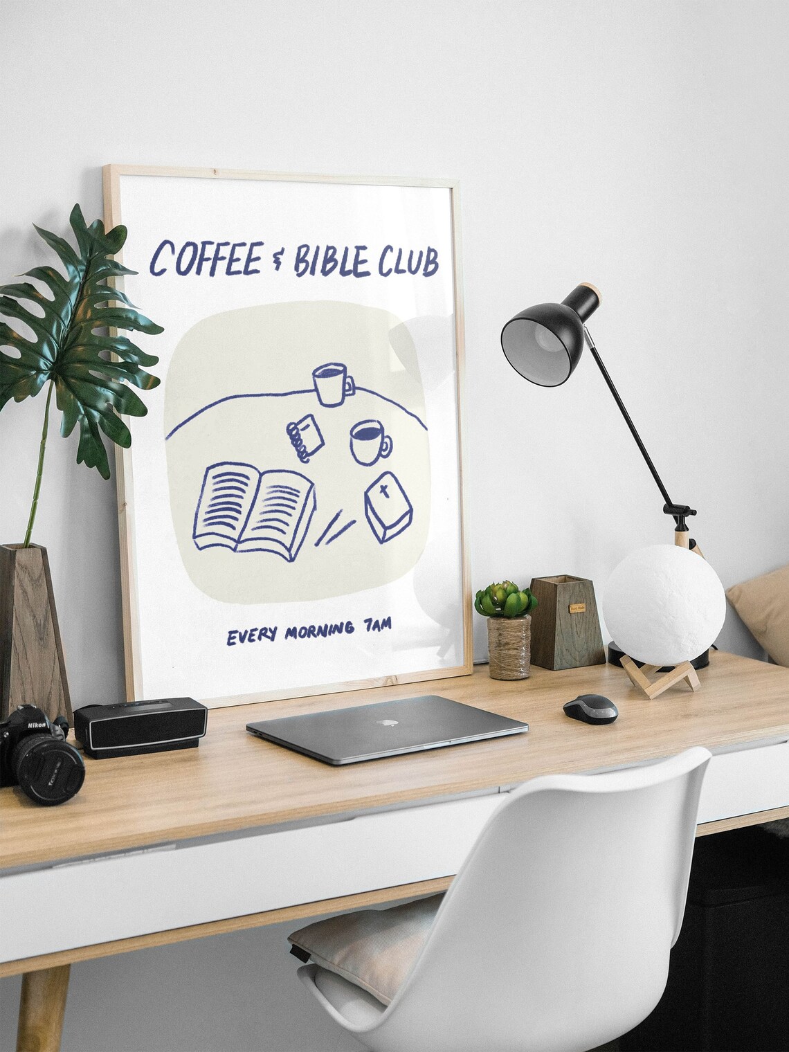 Aesthetic Christian Coffee Bible Art Print, Retro - Image 2