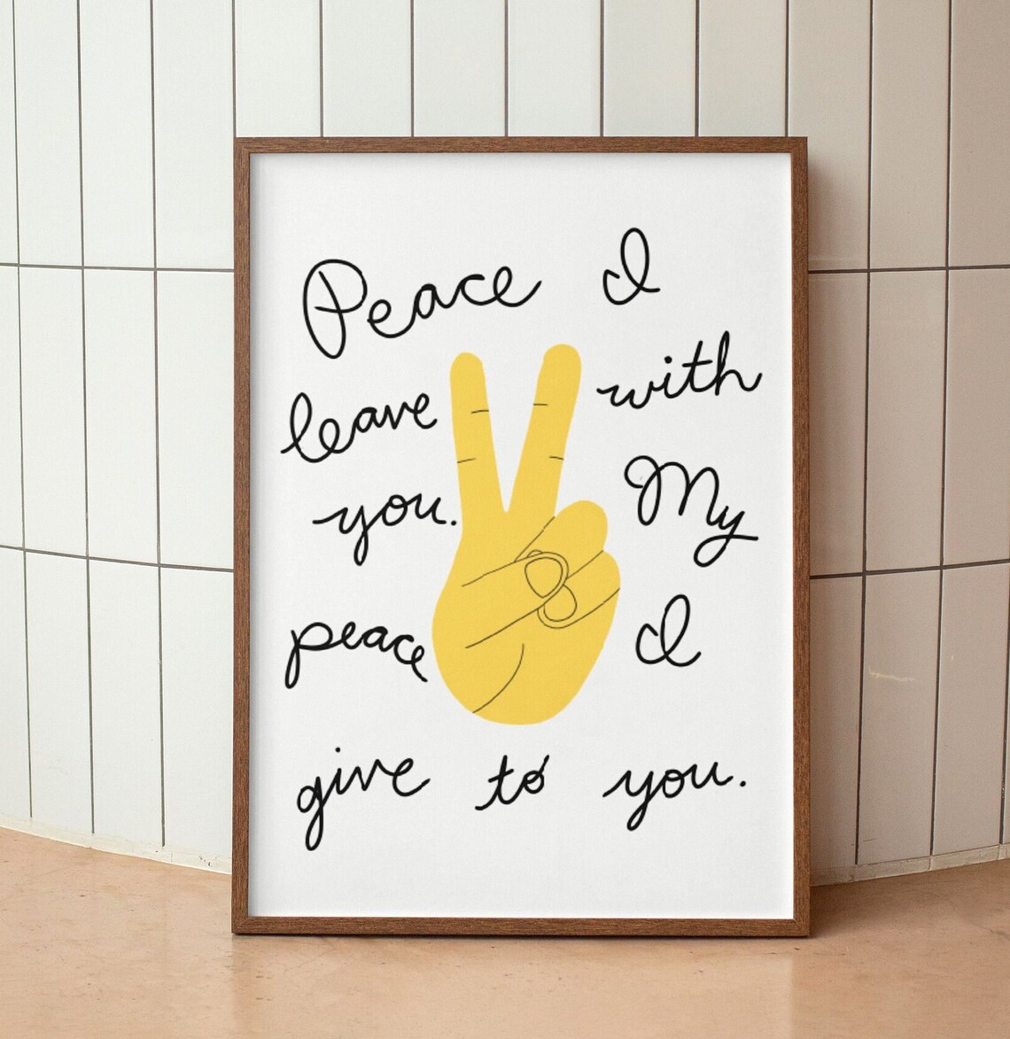 Peace I Leave With You John 14:27 Art Print, Minimal - Image 3