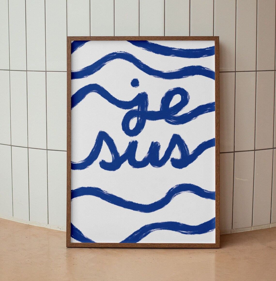 Jesus Abstract Christian Wall Art, Modern Poster - Image 3