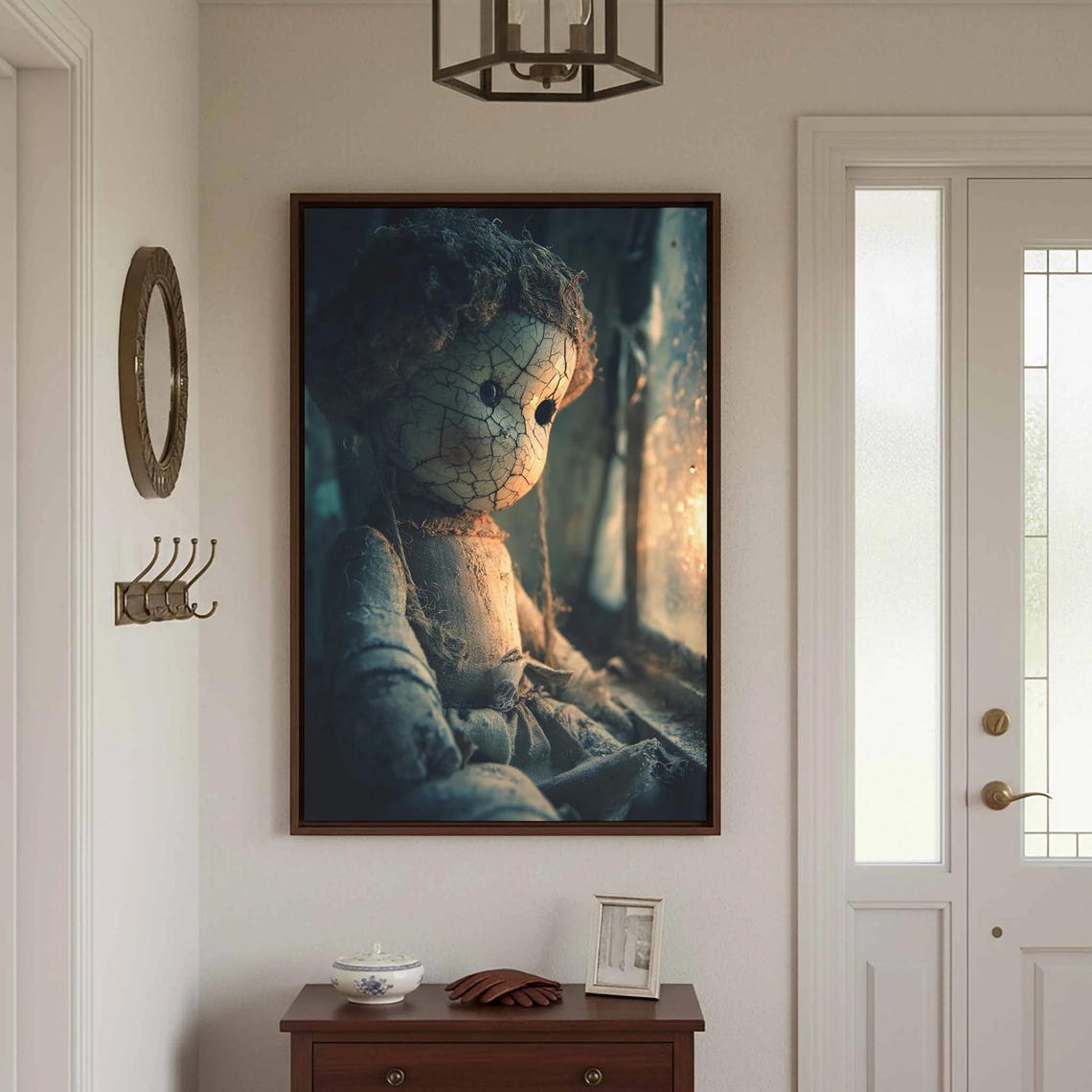 Vintage Porcelain Doll Wall Art Gothic Portrait Print