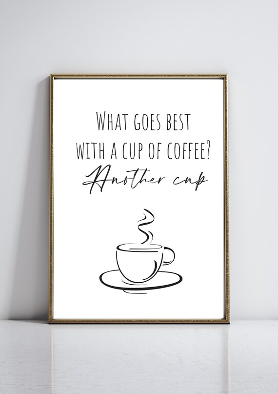 Coffee Wall Art Kitchen Decor Poster Minimalist Coffee Art Coffee Lover Gift Print Modern Home Decor
