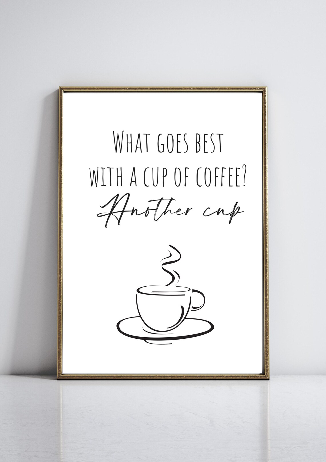 Coffee Wall Art Kitchen Decor Poster Minimalist Coffee Art Coffee Lover Gift Print Modern Home Decor