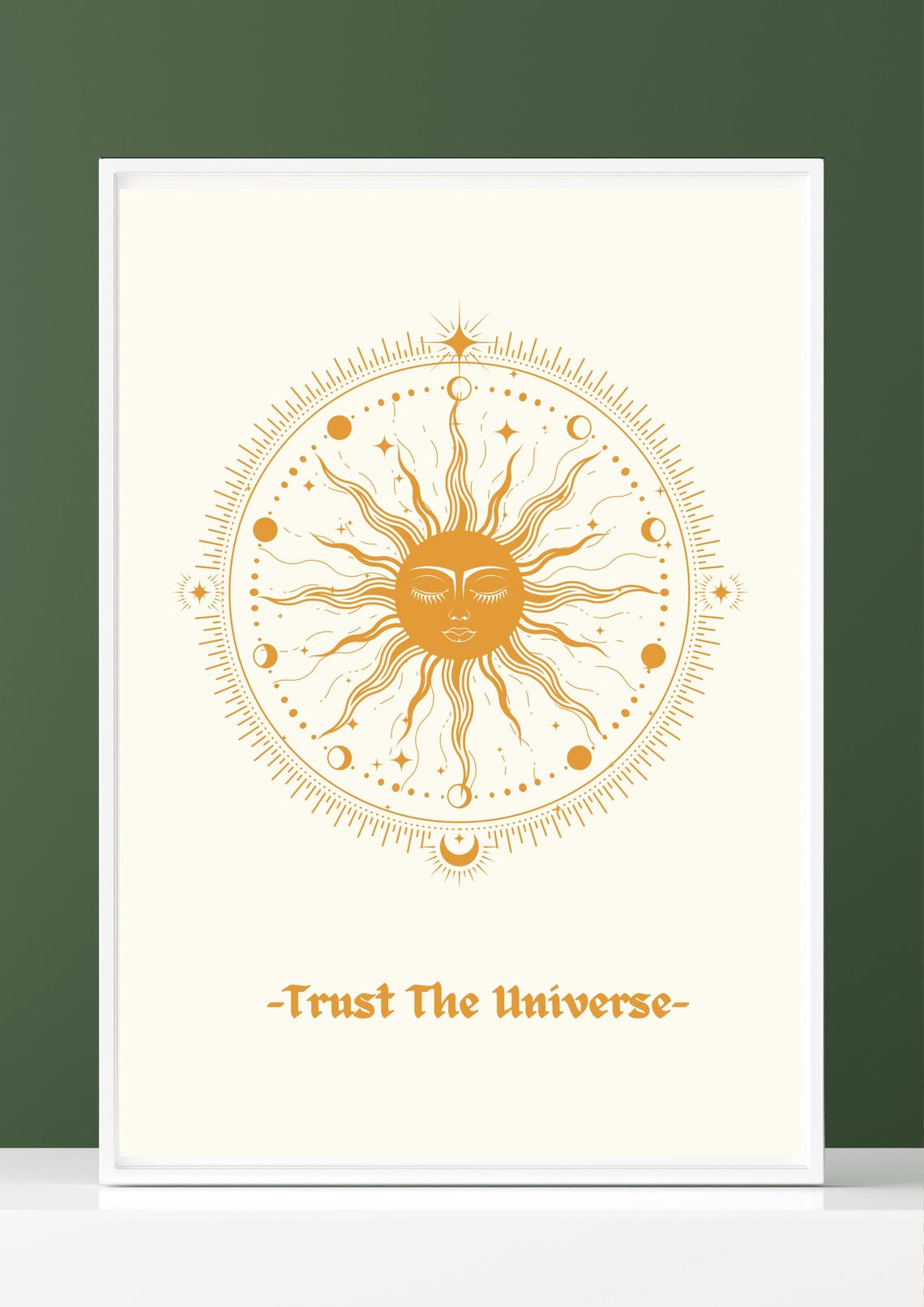 Trust The Universe Wall Art Boho Sun Moon Print Spiritual Minimalist Cosmic Decor Celestial Poster - Image 3