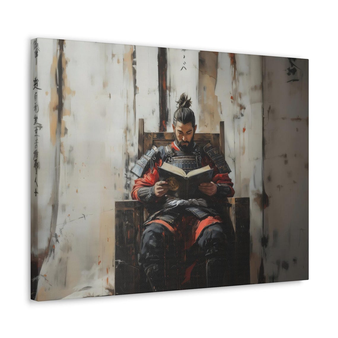 Maximalist Eclectic Samurai Reading Victorian Print Bold Altered Book Library Portrait Fantasy Fun Colorful Renaissance Rustic Art - Image 3
