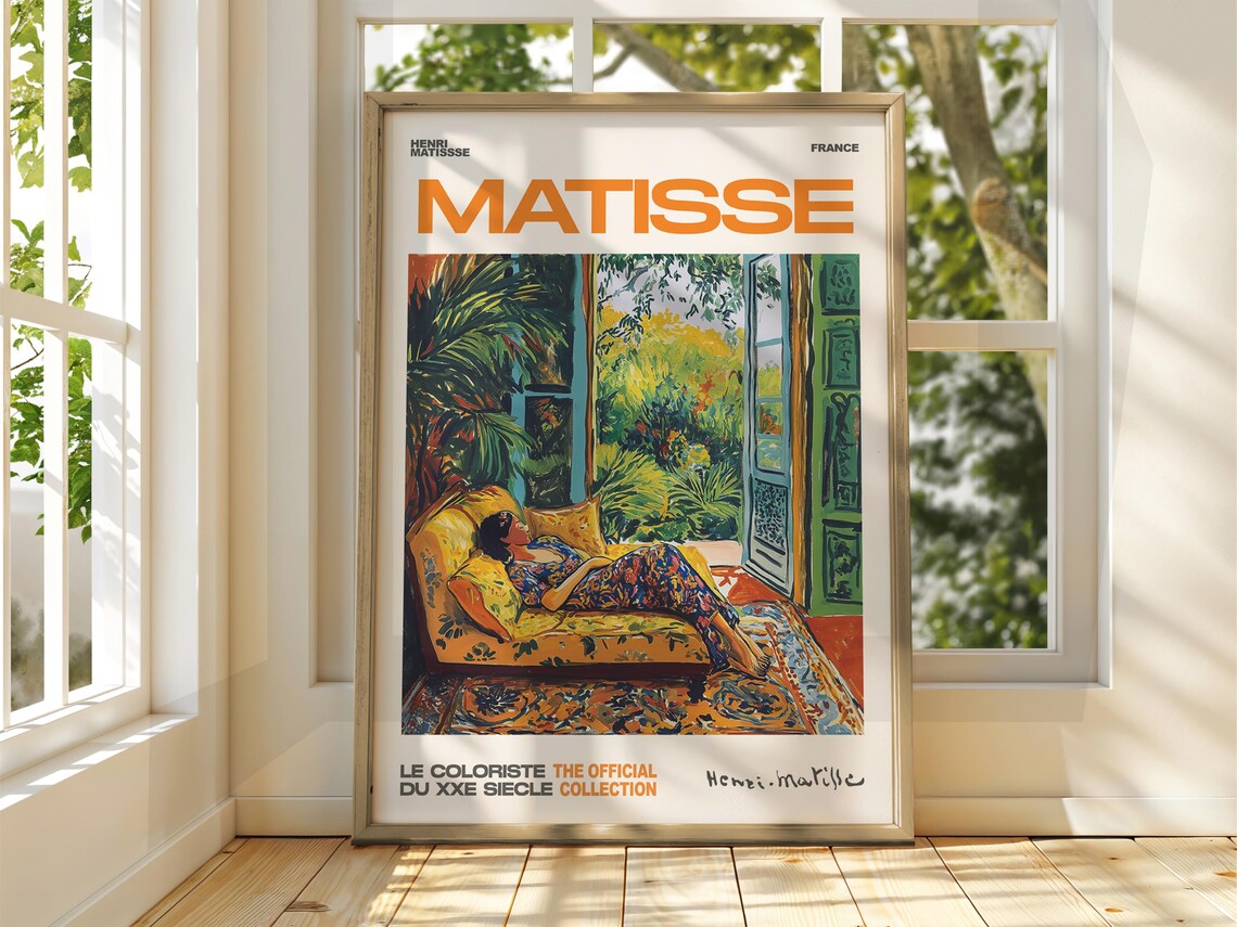 Henri Matisse Reclining Woman Tropical Window Gallery Art Poster