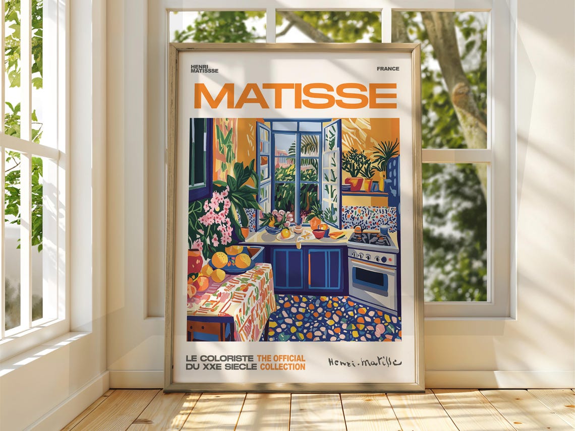 Henri Matisse Colorful Kitchen Interior Exhibition Poster France Art