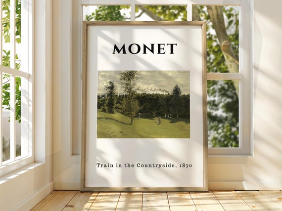 Claude Monet Poster Watercolour Art Print Vintage French Home Decor Famous Impressionism Gallery