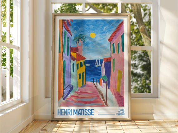 Henri Matisse Seaside Town Art Exhibition Print Coastal Classic Beach Paint