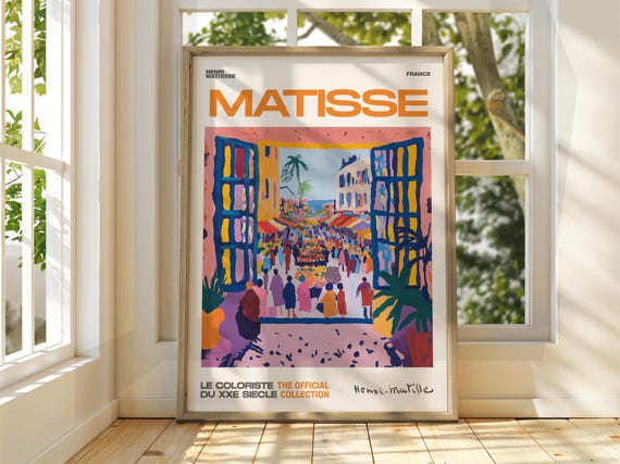 Henri Matisse Style Street Art Exhibition Print Gallery Classic Market Painting