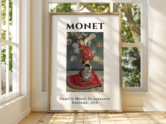 Claude Monet Camille In Japanese Costume 1876 Poster Kimono Portrait Painting