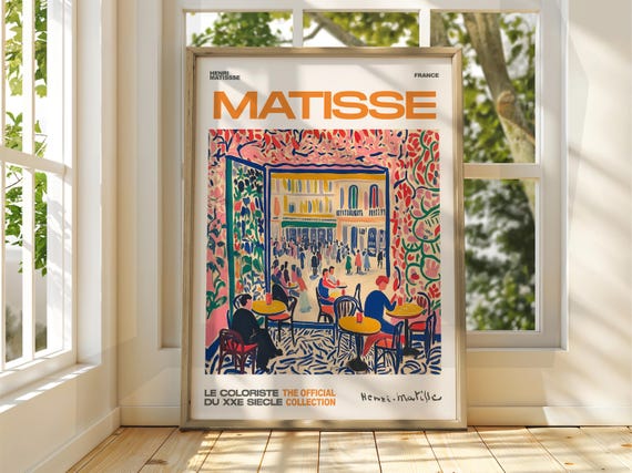 Henri Matisse Style Coffee Shop Art Exhibition Print Classic Cafe